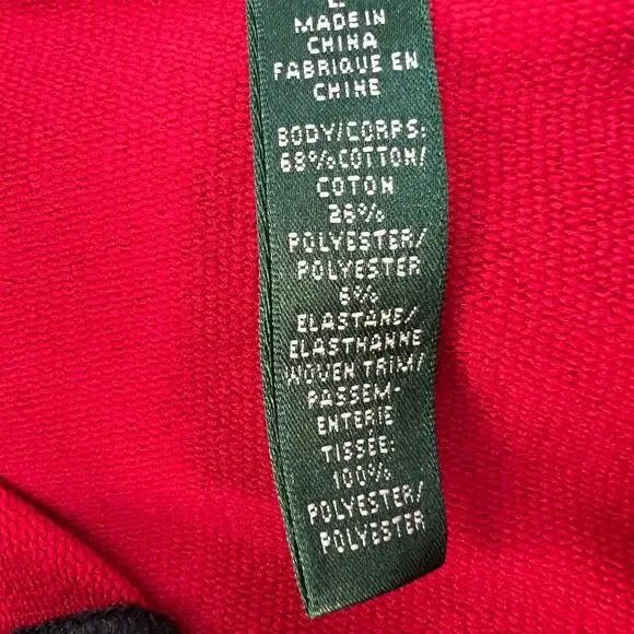 Ralph Lauren Active LRL Jacket Women's L Red Black Full Zip Hooded Preppy Luxury - Picture 11 of 12